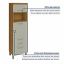Ver imagem 5 de Cozinha Modulada 5 Peças Ripado Princesa 100% MDF Marrom/Freijó/Off White