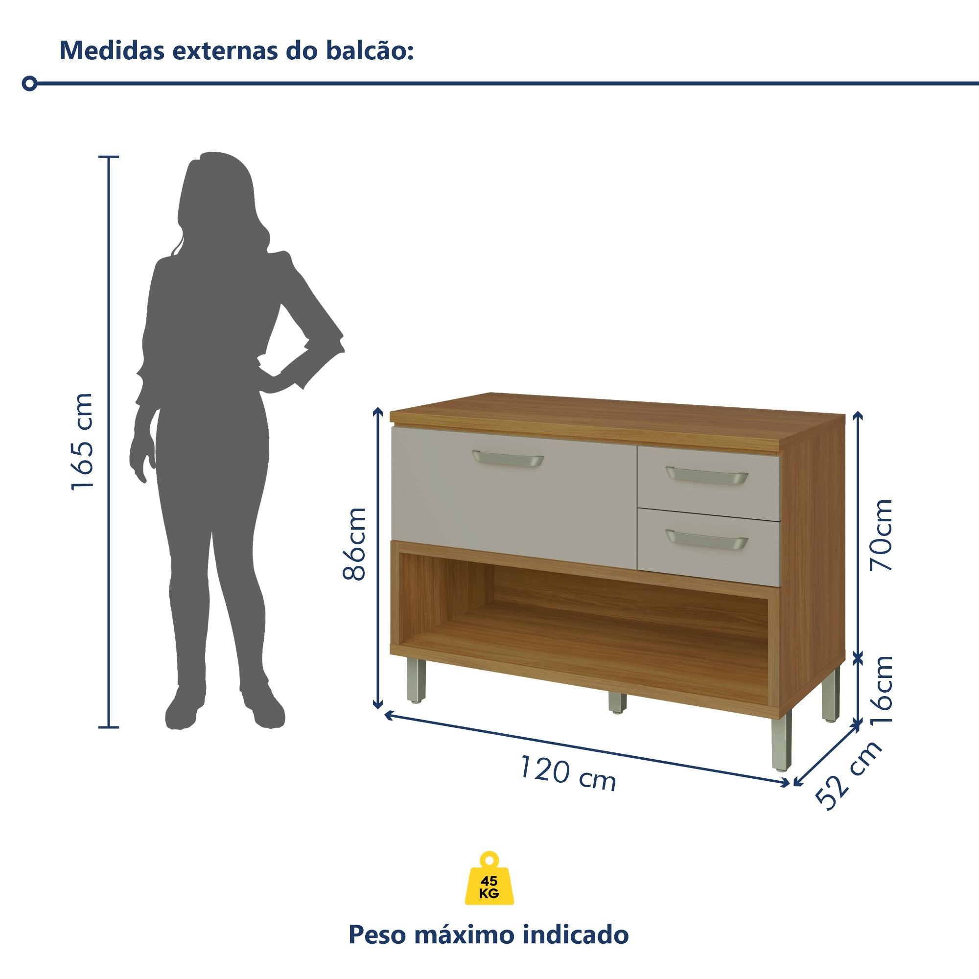 Cozinha Modulada 5 Peças Ripado Princesa 100% Mdf - 18