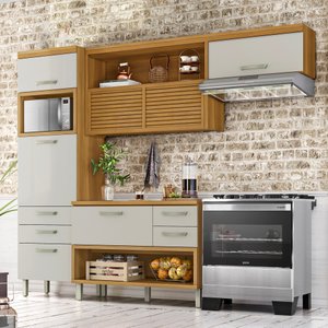 Cozinha Modulada 3 Peças Ripado Princesa 100% Mdf