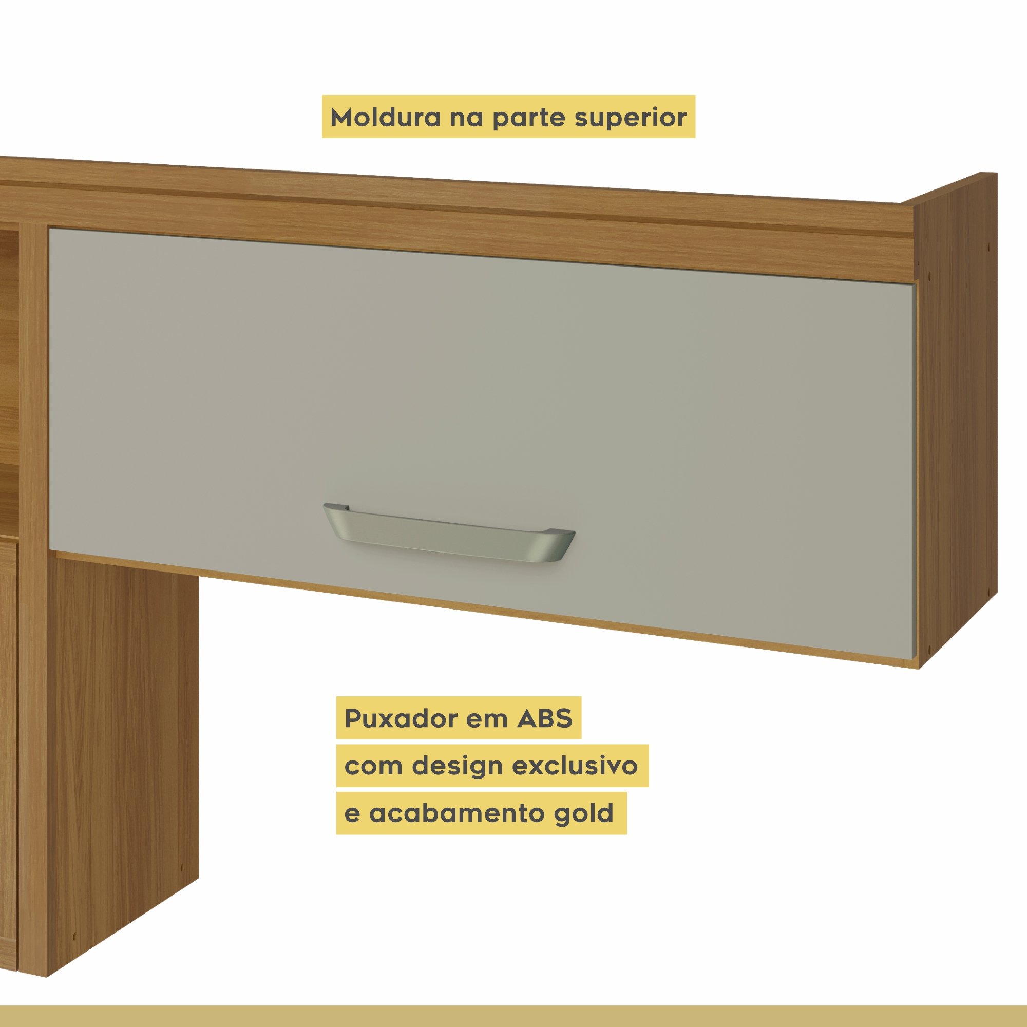 Cozinha Modulada 3 Peças Ripado Princesa Nesher 100% MDF - 4