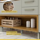 Ver mais imagens de Cozinha Modulada 3 Peças Ripado Princesa 100% MDF Branco/Freijó/Off White