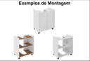 Ver imagem 4 de Gabinete Armário Banheiro Pia de Coluna Eccos Potenza Branco