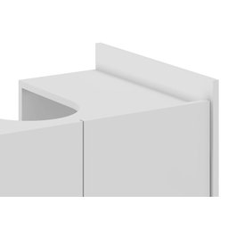 Gabinete Armário Banheiro Pia de Coluna Eccos Potenza Branco - 4