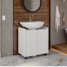 Gabinete Armário Banheiro Pia de Coluna Eccos Potenza Branco - 1