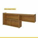 Ver imagem 7 de Cozinha Modulada 4 Peças Ripado Princesa 100% MDF Marrom/Freijó/Off White
