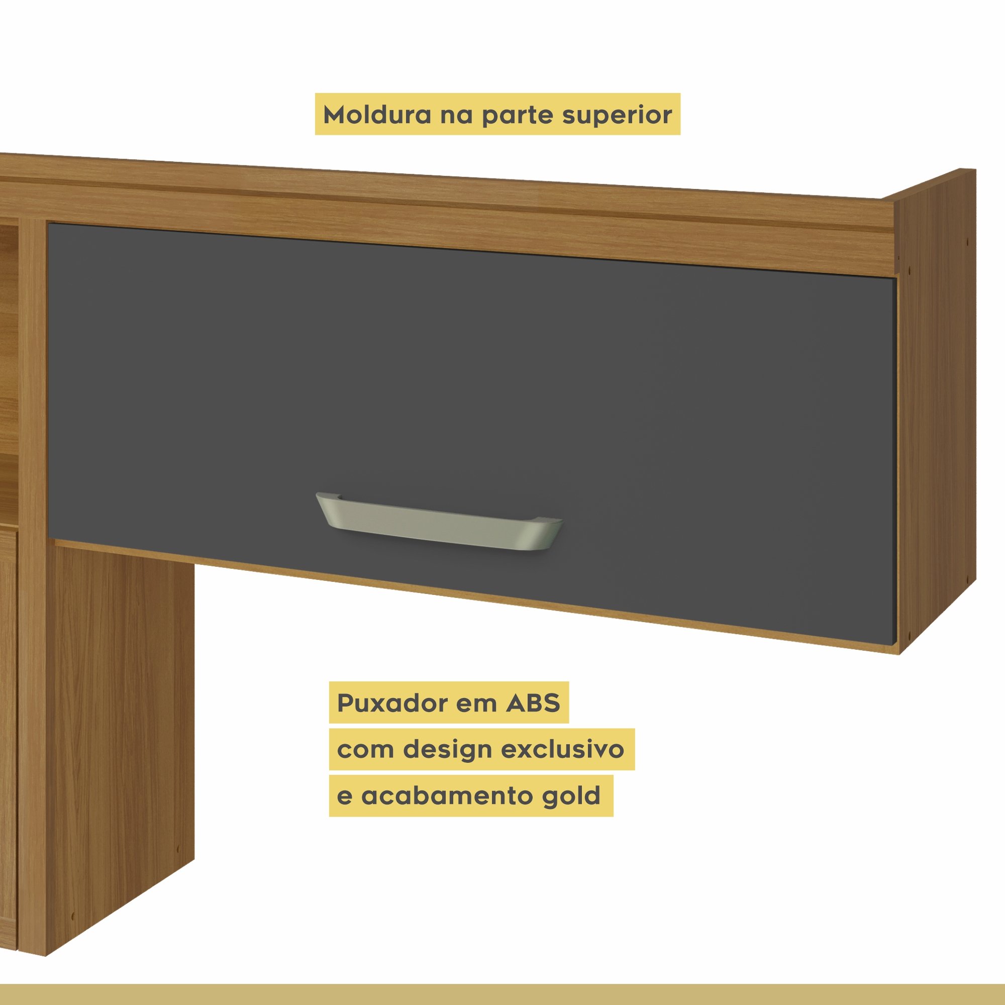 Cozinha Modulada 3 Peças Ripado Princesa 100% Mdf - 4