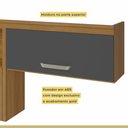 Ver imagem 4 de Cozinha Modulada 4 Peças Ripado Princesa 100% MDF Marrom/Freijó/Grafite