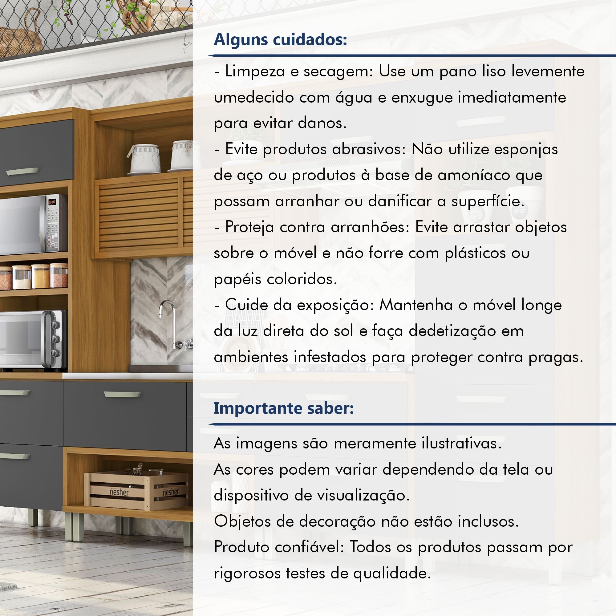 Cozinha Modulada 5 Peças Ripado Princesa 100% Mdf - 21