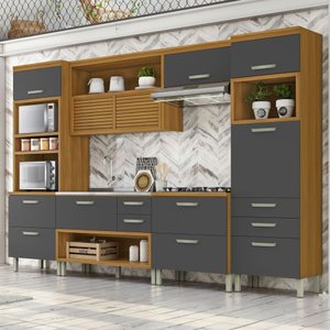 Cozinha Modulada 5 Peças Ripado Princesa 100% Mdf