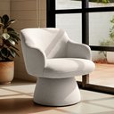 Ver imagem 2 de Poltrona Jade Base Cone Fixa Linho Areia - Nexta Casa