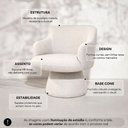 Ver mais imagens de Poltrona Jade Base Cone Fixa Linho Areia - Nexta Casa