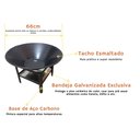 Ver imagem 2 de Lareira Grande Externa P/ Jardim - 66 Cm - Portátil Fogueira Aquecedor