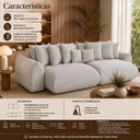 Ver imagem 7 de Sofá Retrátil 3 Lugares Linho Armani 2,10 Mts Cinza Claro
