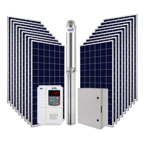 Kit Bomba Submersa Energia Solar Irrigação 4CV Até 76800L/d