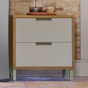 Ver imagem 1 de Balcão para Cozinha 1 Porta 1 Gaveta Imperatriz 100% MDF Marrom/Freijó/Off White
