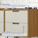 Ver imagem 3 de Balcão para Cozinha 1 Porta 1 Gaveta Imperatriz 100% MDF Marrom/Freijó/Off White