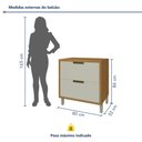 Ver imagem 7 de Balcão para Cozinha 1 Porta 1 Gaveta Imperatriz 100% MDF Marrom/Freijó/Off White