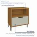 Ver imagem 4 de Balcão para Cozinha 1 Porta 1 Gaveta Imperatriz 100% MDF Marrom/Freijó/Off White