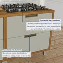 Ver imagem 6 de Balcão para Cozinha 1 Porta 1 Gaveta Imperatriz 100% MDF Marrom/Freijó/Off White
