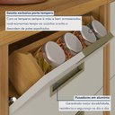 Ver imagem 5 de Balcão para Cozinha 1 Porta 4 Gavetas Imperatriz 100% MDF Marrom/Freijó/Off White