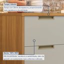 Ver imagem 3 de Balcão para Cozinha 1 Porta 4 Gavetas Imperatriz 100% MDF Marrom/Freijó/Off White