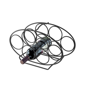 Mini Adega Oval para 6 Garrafas de vinho Schmitt Tannat Wine:Preto Fosco