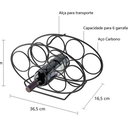 Ver imagem 2 de Mini Adega Oval para 6 Garrafas de vinho Schmitt Tannat Wine:Preto Fosco