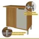 Ver imagem 6 de Balcão de Canto para Cozinha 1 Porta Imperatriz Marrom/Freijó/Off White