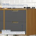Ver imagem 3 de Balcão para Cozinha 1 Porta 1 Gaveta Imperatriz 100% MDF Marrom/Freijó/Grafite
