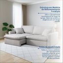 Ver mais imagens de Sofá Retrátil e Reclinável 220cm com Almofadas Decorativas Liv Yescasa