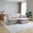 Ver imagem 1 de Sofá Retrátil e Reclinável 220cm com Almofadas Decorativas Liv Yescasa