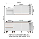 Ver imagem 4 de Armário de Cozinha Compacta 200cm Branco Reims Madesa 01