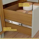 Ver imagem 4 de Balcão 1 Porta 1 Gaveta 80cm Princesa 100% MDF Marrom/Freijó/Off White