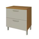 Ver imagem 7 de Balcão 1 Porta 1 Gaveta 80cm Princesa 100% MDF Marrom/Freijó/Off White