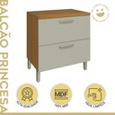 Ver imagem 2 de Balcão 1 Porta 1 Gaveta 80Cm Princesa 100% Mdf