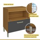 Ver imagem 3 de Balcão 1 Porta 1 Gaveta 80Cm Princesa 100% Mdf