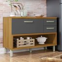 Ver imagem 1 de Balcão De Cozinha 1 Porta 2 Gavetas Com Caixa Organizadora 120Cm Princesa  100% Mdf