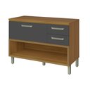 Ver mais imagens de Balcão De Cozinha 1 Porta 2 Gavetas Com Caixa Organizadora 120Cm Princesa  100% Mdf