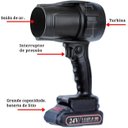 Ver imagem 5 de Super Soprador Folhas Pó Turbo Alta Potência 24v Preto 127/220v