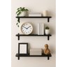 Kit 3 Prateleiras em Mdf Preto Tx 60x15cm com Mão Francesa – Multiuso e Fácil Instalação - 1