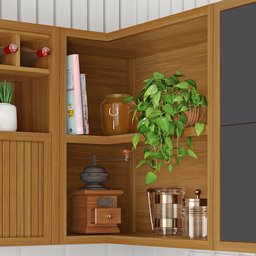 Armário Aéreo De Canto 1 Prateleira Baronesa E Imperatriz  100% Mdf - 1