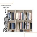 Ver imagem 4 de Guarda Roupa Casal Modulado Versa em MDF 6 Portas com 6 Cabideiros 3 Prateleiras