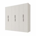 Ver imagem 2 de Guarda Roupa Casal Modulado Versa em MDF 6 Portas com 6 Cabideiros 3 Prateleiras