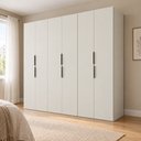 Ver imagem 1 de Guarda Roupa Casal Modulado Versa em MDF 6 Portas com 6 Cabideiros 3 Prateleiras