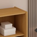 Ver imagem 5 de Estante para Livros Vértice 2 Portas 100% Mdf Cinamomo/off White - Genialflex