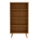 Ver imagem 3 de Estante para Livros Vértice 2 Portas 100% Mdf Cinamomo/off White - Genialflex