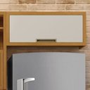 Ver imagem 1 de Armário Aéreo para Geladeira 1 Porta Basculante Imperatriz 100% MDF Marrom/Freijó/Off White