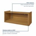Ver imagem 4 de Armário Aéreo para Geladeira 1 Porta Basculante Imperatriz 100% MDF Marrom/Freijó/Grafite