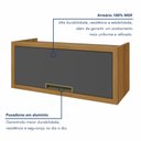 Ver imagem 2 de Armário Aéreo para Geladeira 1 Porta Basculante Imperatriz 100% MDF Marrom/Freijó/Grafite