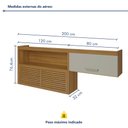 Ver imagem 7 de Armário Aéreo 2 Portas 1 Nicho Ripado 200 Cm Princesa  100% Mdf